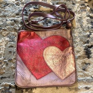 PURPLE GIRLS COACH HEART CROSSBAG